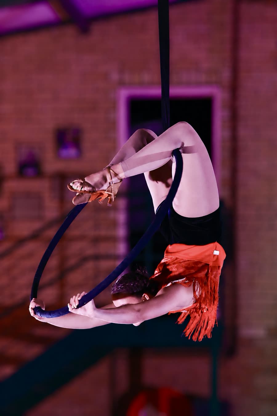 Aerial straps performer at a corporate gala dinner in Johannesburg